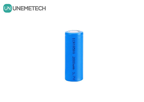 qualità  3.7V 18500 lithium ion battery 2000mAh Rechargeable Cylindrical For Flashlight fabbrica