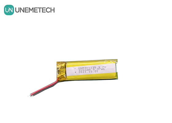 3.7V 100mAh 301235 Batteria ricaricabile in polimero di litio per elettronica di consumo