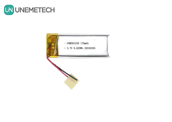 Batteria ricaricabile in polimero di litio 501230 3.7V 170mAh Batteria in polimero di litio per auricolare wireless