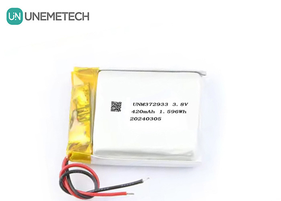 Batteria Lipo ad alta tensione 3.8V 420mAh 372933 4.35V Batteria al litio per smartwatch