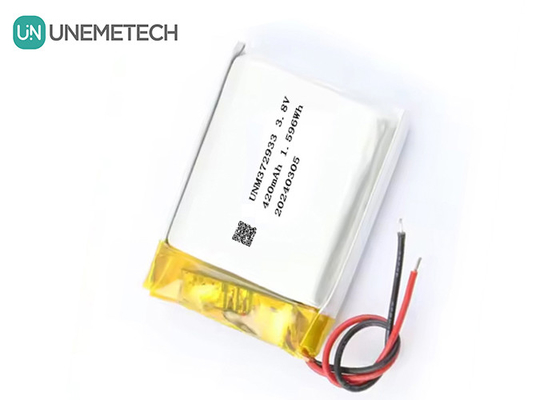 Batteria Lipo ad alta tensione 3.8V 420mAh 372933 4.35V Batteria al litio per smartwatch