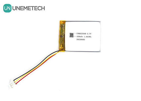 3.7V 450mAh Batteria polimerica ricaricabile agli ioni di litio 423040 per prodotti digitali 3C