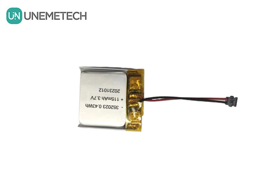 Batterie Lipo ricaricabili all'ingrosso 352023 3.7V 115mAh Batteria Li-ion polimerica per GPS Tracker