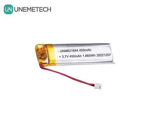 UNEMETECH 3.7V 450mAh Batteria ricaricabile Lipo personalizzata 621644 per penna elettronica