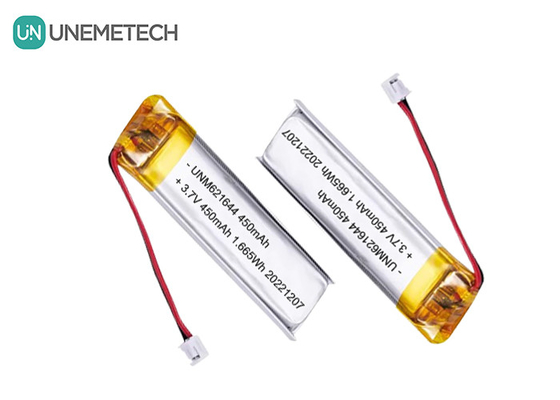 UNEMETECH 3.7V 450mAh Batteria ricaricabile Lipo personalizzata 621644 per penna elettronica