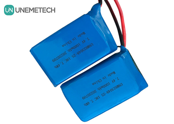 2S Batteria LiPo ad alta velocità di scarica / Batteria polimerica al litio 18C 7.4v 1000mah 823048