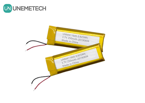 3.7V 250mAh Batteria Li-polimero 411645 / LiPo batteria ricaricabile per POS Machine