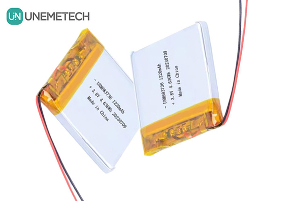OEM 4.35V Batterie polimeriche al litio ad alta tensione 1220mAh 683736 con ciclo di vita lungo