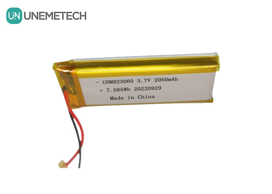 Batteria Lipo personalizzata a lunga durata 3.7V 2050mAh 923060 per prodotti digitali