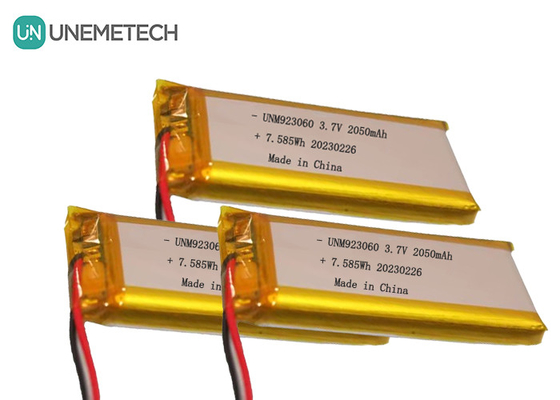 Batteria Lipo personalizzata a lunga durata 3.7V 2050mAh 923060 per prodotti digitali