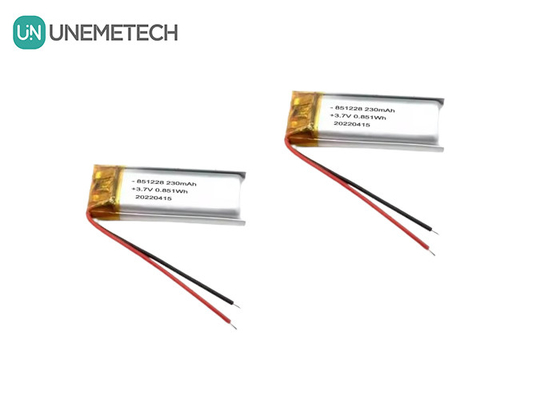 UNEMETECH 230mAh Batteria LiPo 3.7V Batteria polimerica al litio 851228 per penna a controllo remoto