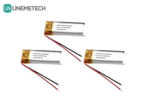 UNEMETECH 230mAh Batteria LiPo 3.7V Batteria polimerica al litio 851228 per penna a controllo remoto