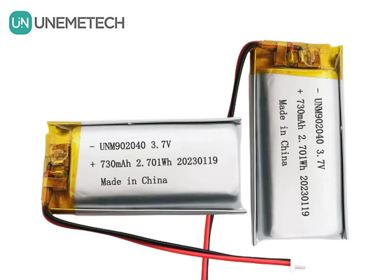 UL1642 Certificati Batteria Lipo ricaricabile 902040 3.7V 730mAh per dispositivo mobile