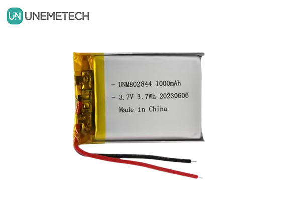 3.7V batteria ricaricabile agli ioni di litio 1000mAh 802844 batteria Li-polimero per piccoli elettrodomestici