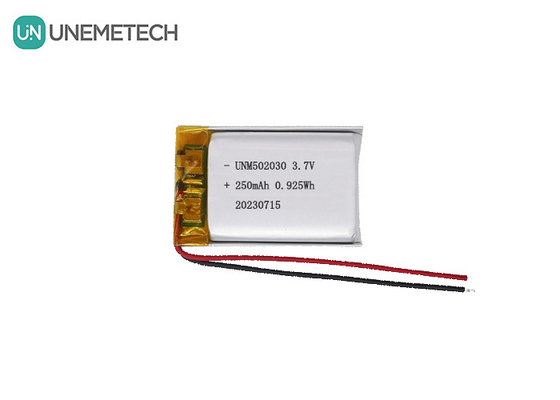 UNEMETECH 3.7V 250mAh batteria ricaricabile in polimero di litio 502030 per dispositivi di bellezza
