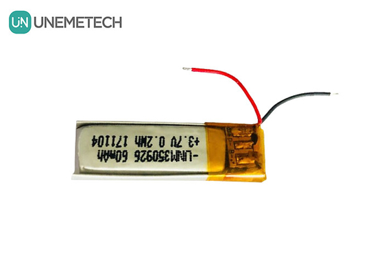 Più di 500 cicli vita ricaricabile 3.7V 60mAh Batteria agli ioni di litio polimero 350926 per auricolari