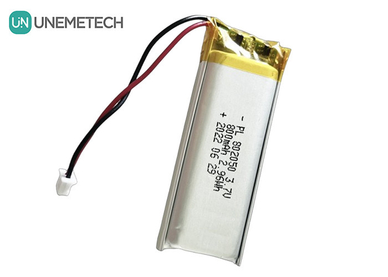 Batteria al litio polimerica ricaricabile personalizzata 802050 3.7V 800mAh Batteria Li Poly per la luce di chiamata
