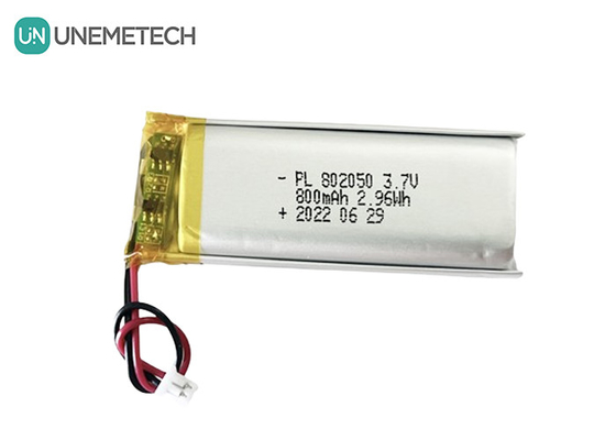 Batteria al litio polimerica ricaricabile personalizzata 802050 3.7V 800mAh Batteria Li Poly per la luce di chiamata