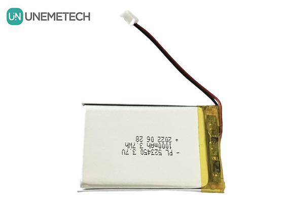 MSDS Approvato 3.7V Batteria polimerica agli ioni di litio 1000mAh 523450 per uso domestico
