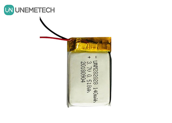 Batteria Lipo a bassa auto-discarica 282028 / 3.7V 140mAh Batteria polimerica al litio per dispositivi indossabili