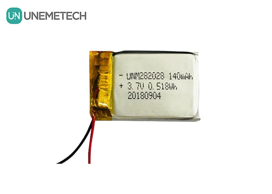 Batteria Lipo a bassa auto-discarica 282028 / 3.7V 140mAh Batteria polimerica al litio per dispositivi indossabili