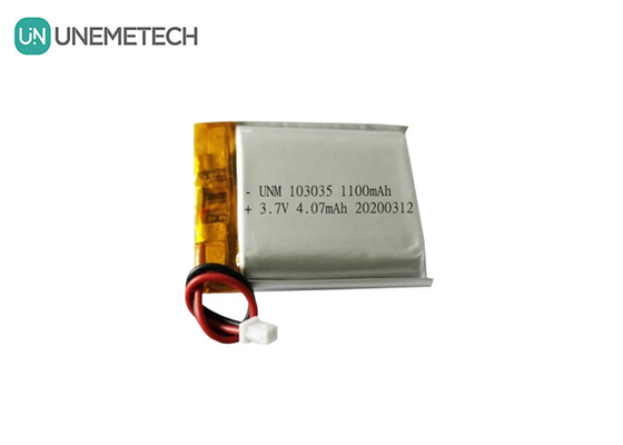 UNEMETECH 3.7V 1100mAh Batteria polimerica al litio / durata di ciclo lunga Batteria Lipo ricaricabile 103035