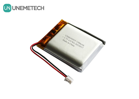 1100mAh 3.7V Batteria ricaricabile LiPO personalizzata 103035 Li Po Battery Pack Per MP3 Audio Recorder