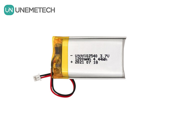 Batteria al litio polimerico personalizzata 102540 3.7V 1200mAh Batteria Li-Po per attrezzature di bellezza