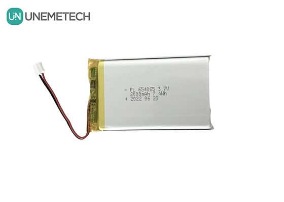 2000mAh 3.7V batteria ricaricabile al litio polimerico 654065 per giocattoli elettronici