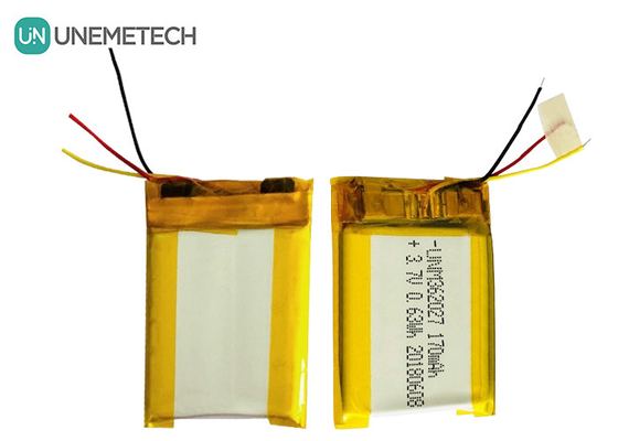Batterie Li-polyer personalizzate in argento da 3,7V 170mAh 362027 per apparecchiature mediche portatili