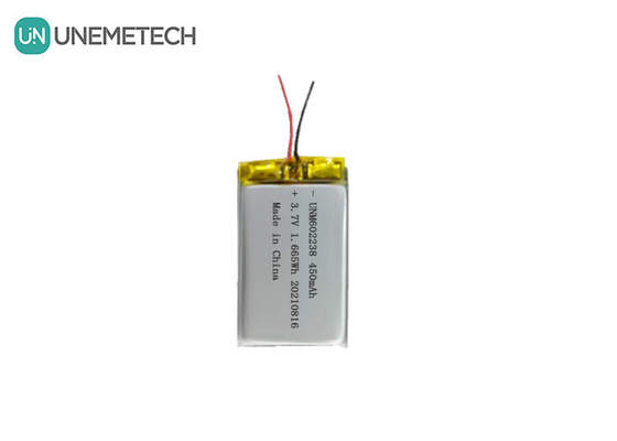 4.2V batteria ricaricabile al litio polimerico 602238 3.7V 450mAh per elettronica di consumo