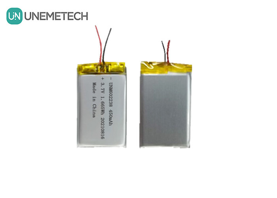 4.2V batteria ricaricabile al litio polimerico 602238 3.7V 450mAh per elettronica di consumo