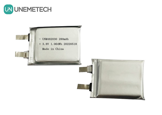 3.8V 280mAh Batteria Lipo 482030 4.35V Batteria Li-ion polimerica ad alta tensione Omologata CE