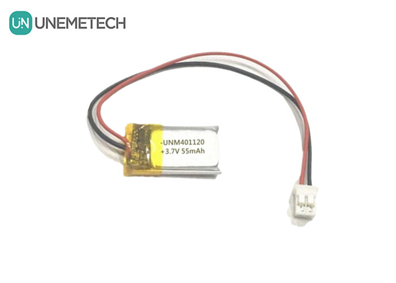 401120 3.7V 55mAh Batterie Lipo personalizzate / cuffie Batterie Lipo ricaricabili