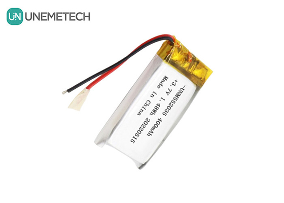3.7V ricaricabile batteria polimerica agli ioni di litio 552035 400mAh batteria Li Po per dispositivo wireless