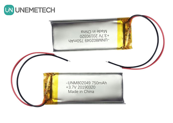 Apparecchi di bellezza Batteria polimerica al litio 3.7V 750mah 802049 1C scarica Batteria Li Poly