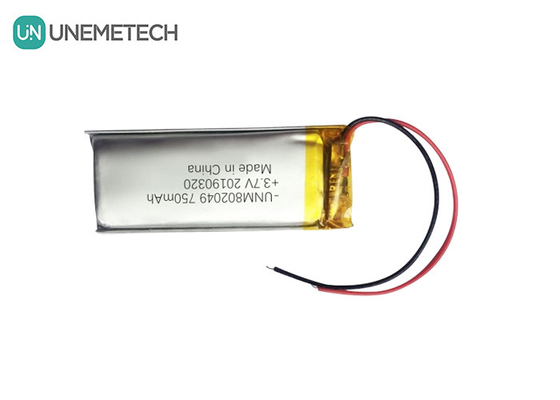 Apparecchi di bellezza Batteria polimerica al litio 3.7V 750mah 802049 1C scarica Batteria Li Poly