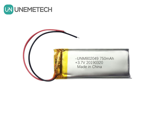 Apparecchi di bellezza Batteria polimerica al litio 3.7V 750mah 802049 1C scarica Batteria Li Poly