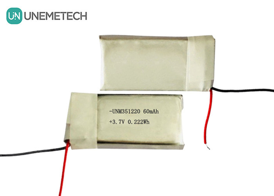 3.7V 60mAh Batteria Lipo ricaricabile ultra piccola 351220 Per prodotti indossabili