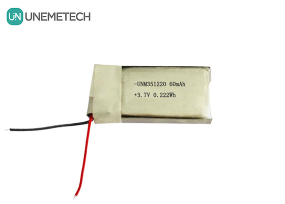 3.7V 60mAh Batteria Lipo ricaricabile ultra piccola 351220 Per prodotti indossabili