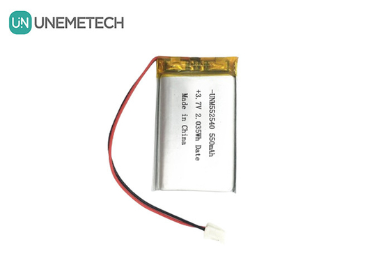 552540 Batterie Lipo ricaricabili in argento prismatico 3.7V 550mAh Per PET Tracker