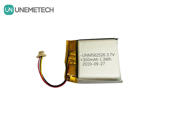 4.2V 350mAh Batterie polimeriche ad ioni di litio personalizzate 562526 Scarica 1.0C Per prodotti digitali