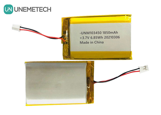103450 3.7V 1850mAh Batteria Lipo ricaricabile IEC62133 UN38.3 MSDS Batteria polimerica al litio approvata