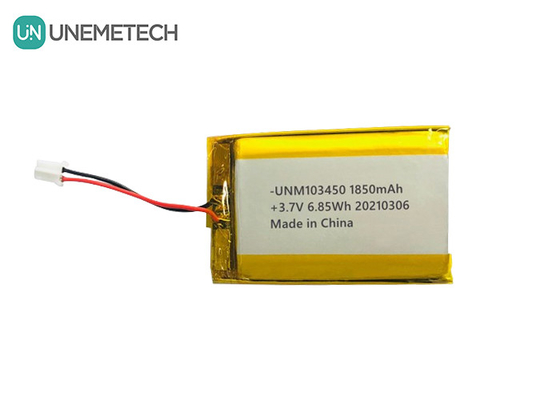 103450 3.7V 1850mAh Batteria Lipo ricaricabile IEC62133 UN38.3 MSDS Batteria polimerica al litio approvata