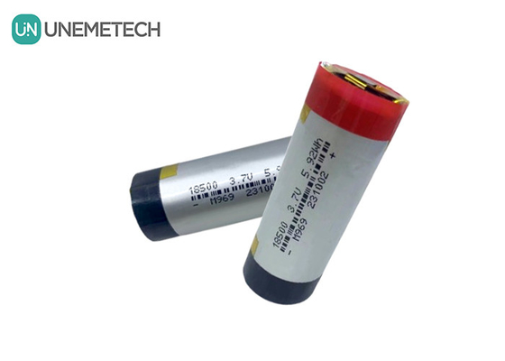 3A Batteria LiPo cilindrica 3.7V 1600mAh 18500 Batteria polimerica al litio per elettronica di consumo