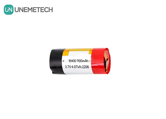 3A Scarica batteria cilindrica al litio polimerico 18400 3.7v 1100mah batteria LiPo