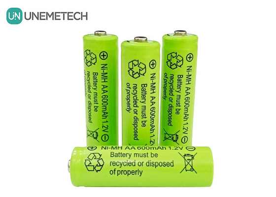 Long Cycle Life NiMH AA 1.2V 600mAh Batteria ricaricabile AA600 Per giocattoli