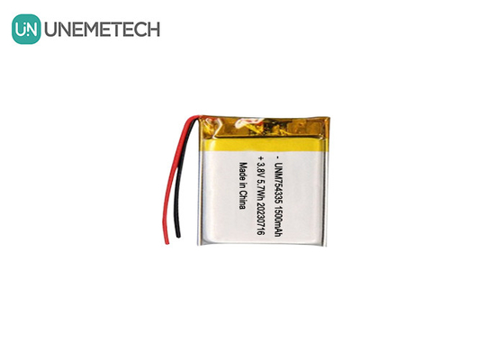4.35V Batterie Lipo ad alta tensione 754335 3.8V 1500mAh Batterie ricaricabili al litio in polimero
