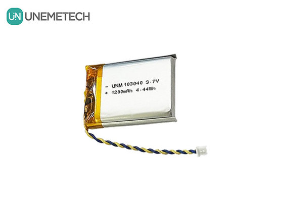 3.7V batteria ricaricabile in polimero Li 103040 1200 mAh per apparecchiature mediche e lampade a LED