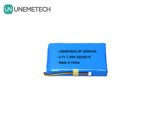 Batteria al litio polimerico di grande capacità 603045 2P 3.7V 2000mAh Smart Door Lock Battery